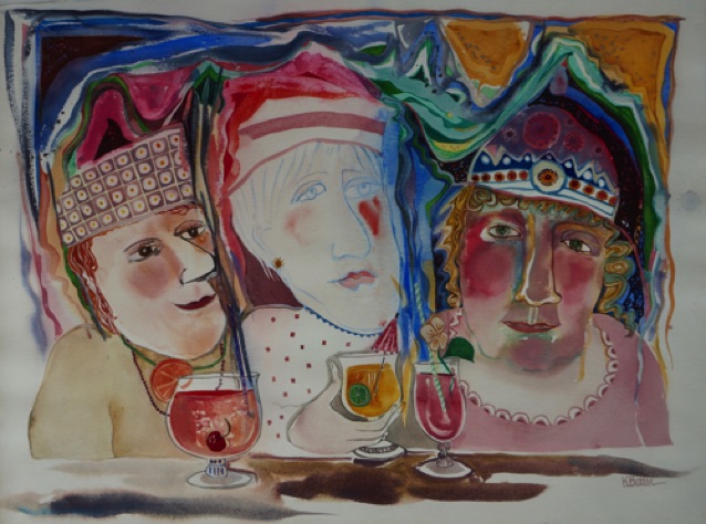 Cocktails 22"x30"
In party hats they celebrate. Cocktails 22"x30"
In party hats they celebrate.